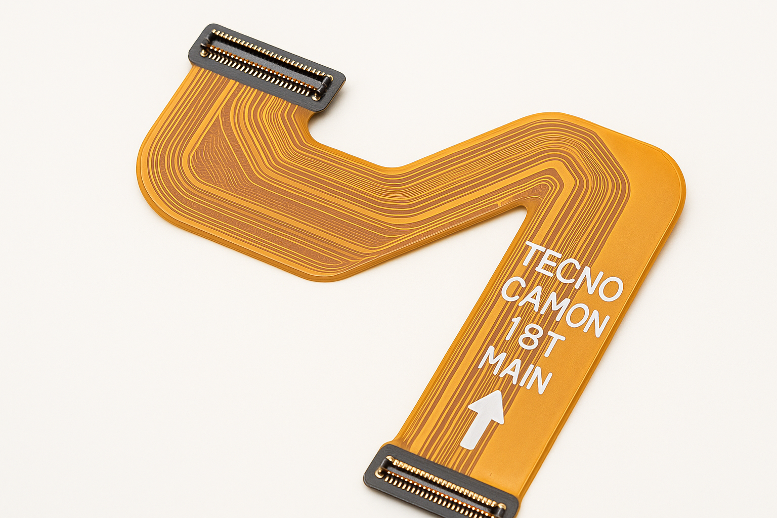 Close-up view of Tecno Camon 18T Main Flex Cable connectors
