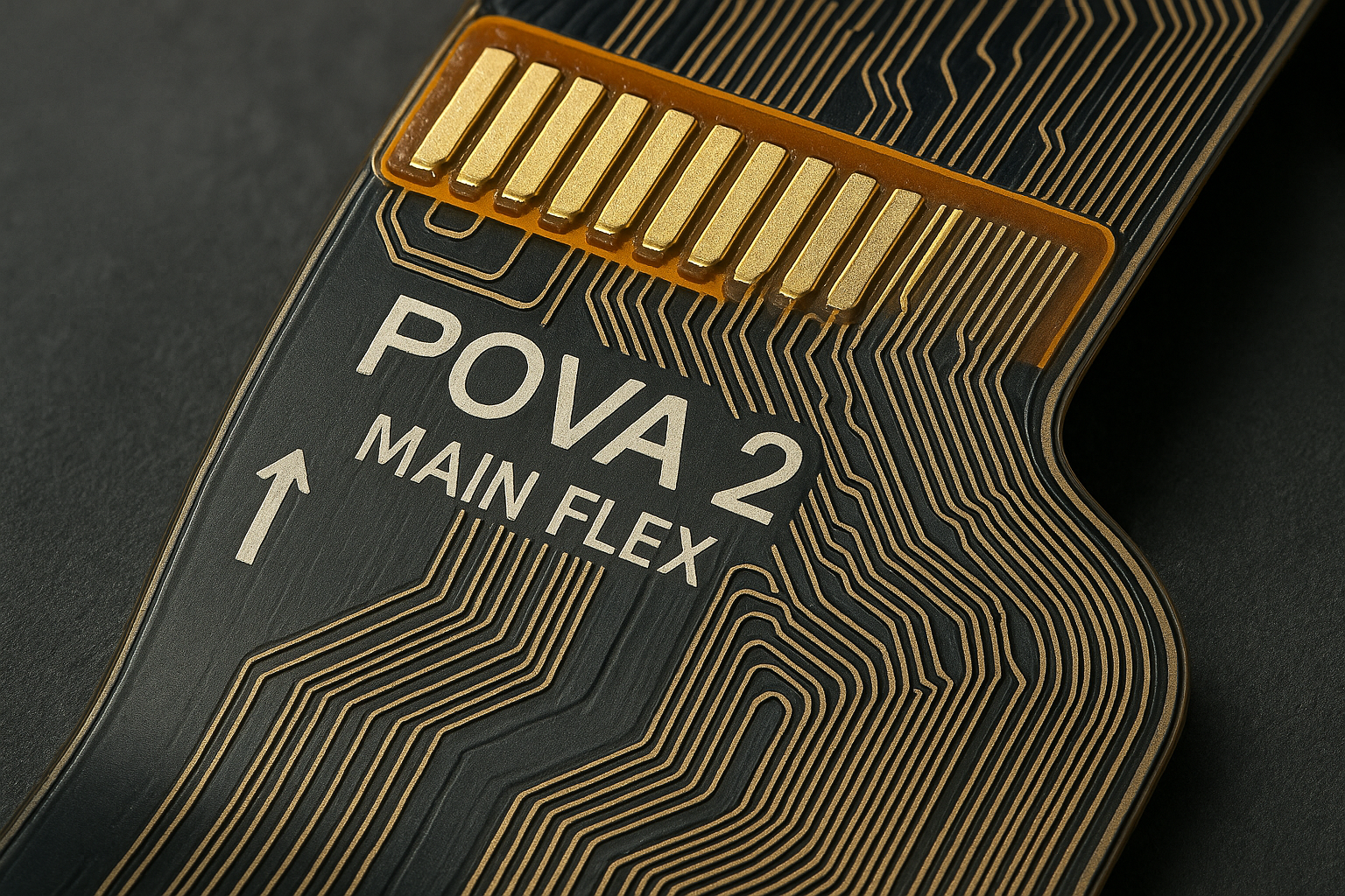Pova 2 Main Flex Cable - Detailed Close-up