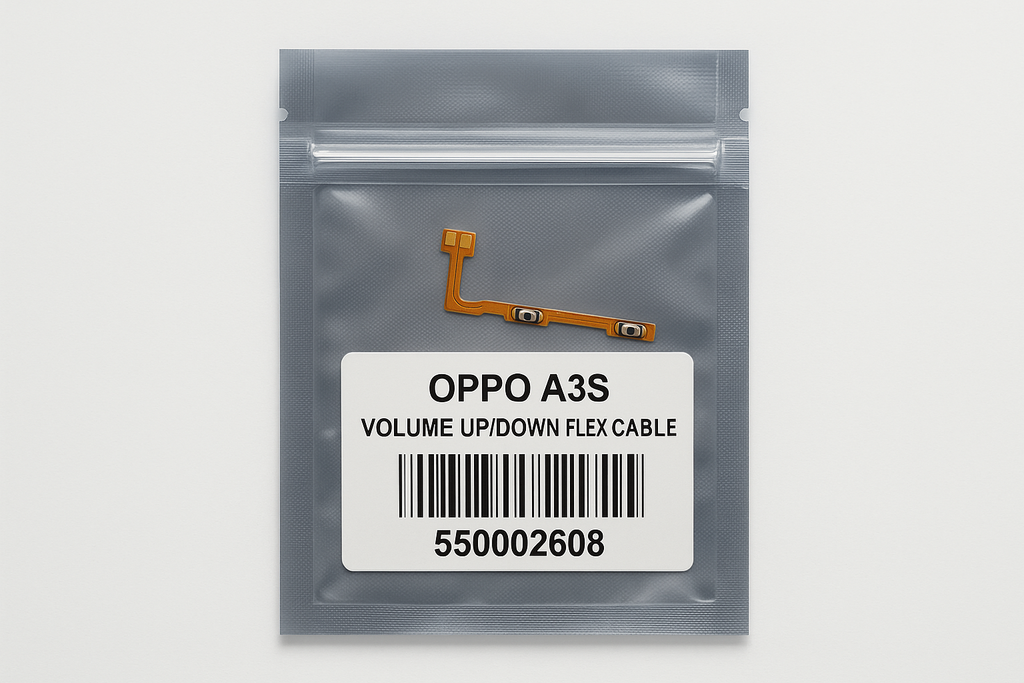 Oppo A3S Volume Flex Cable - Professional Packaging