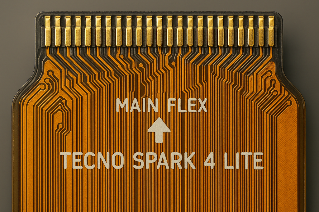 Tecno Spark 4 Lite Main Flex Cable - Detailed Close-up
