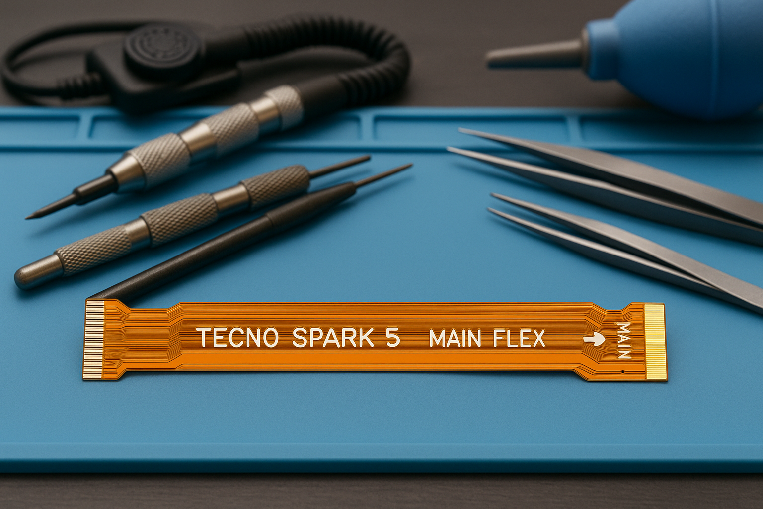 Tecno Spark 5 Main Flex Cable - Workshop Setting