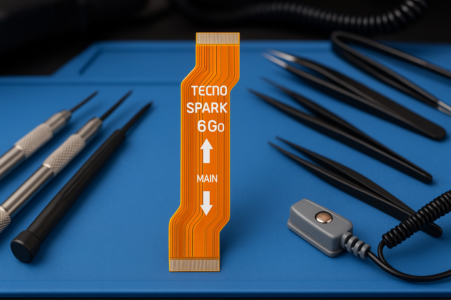 Tecno Spark 6 Go Main Flex Cable - Workshop Setting