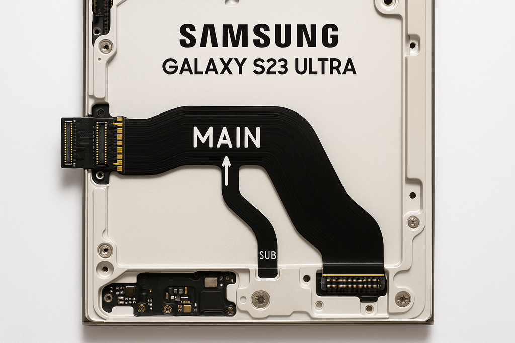 Samsung Galaxy S23 Ultra Flex Cable Installation View