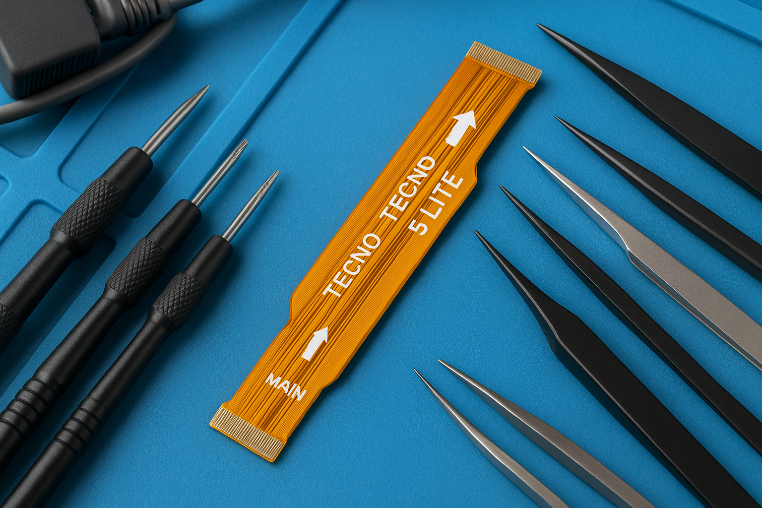 Tecno Spark 5 Lite Main Flex Cable - Workshop Setting