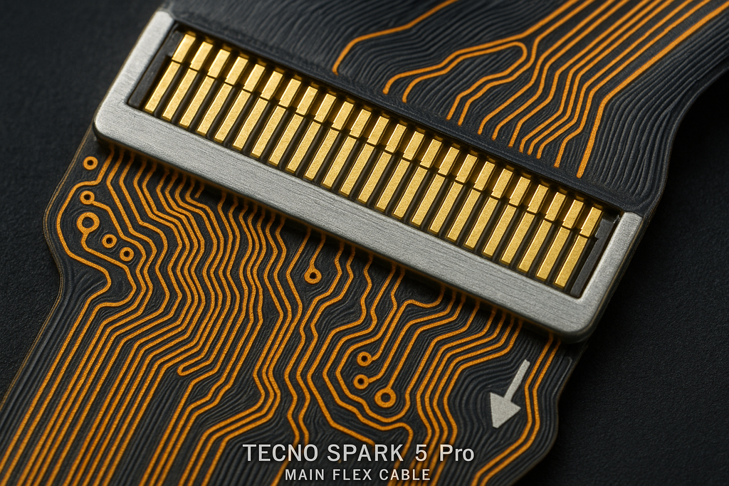 Tecno Spark 5 Pro Main Flex Cable - Detailed Close-up