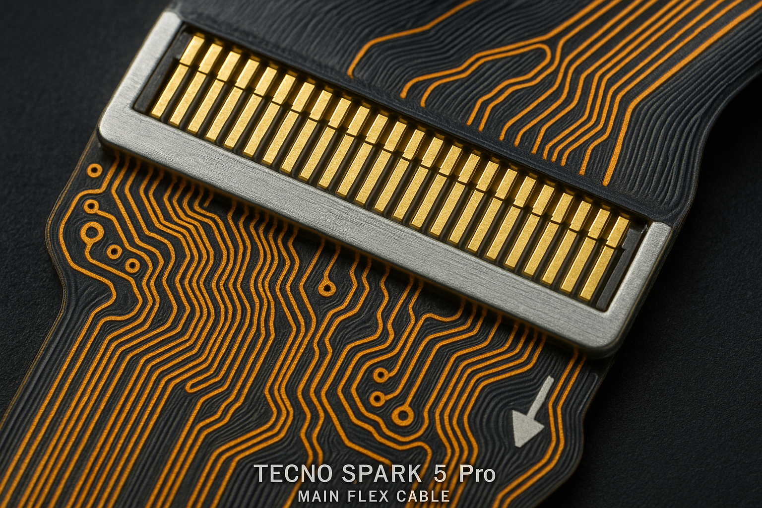 Tecno Spark 5 Pro Main Flex Cable - Detailed Close-up