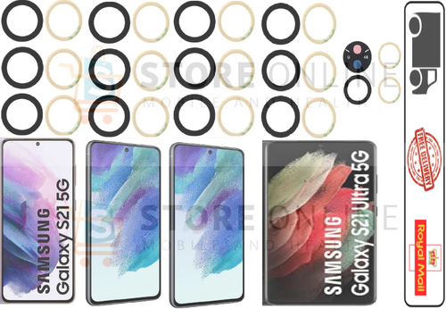 Samsung Galaxy S21 Ultra Camera Glass Lens Replacement - 3 Pcs Set